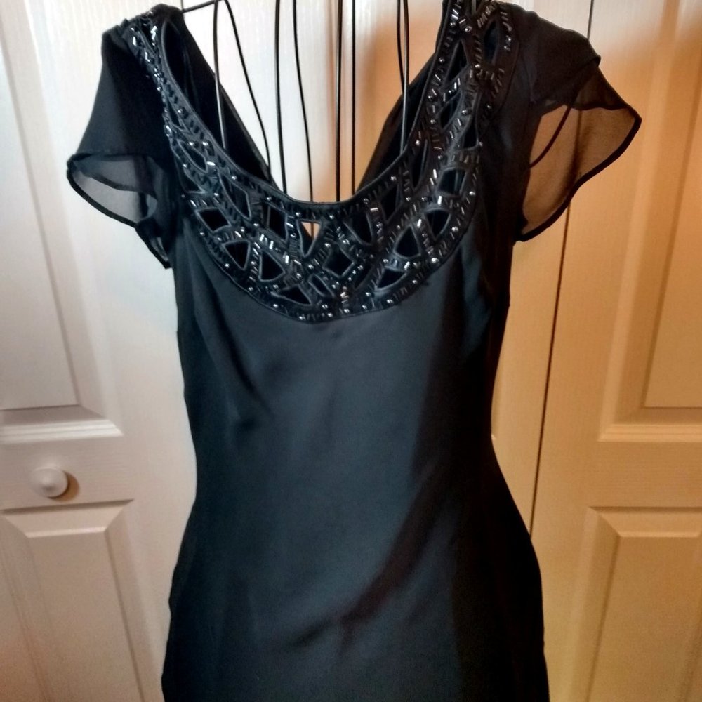 Black Beaded Cocktail Dress